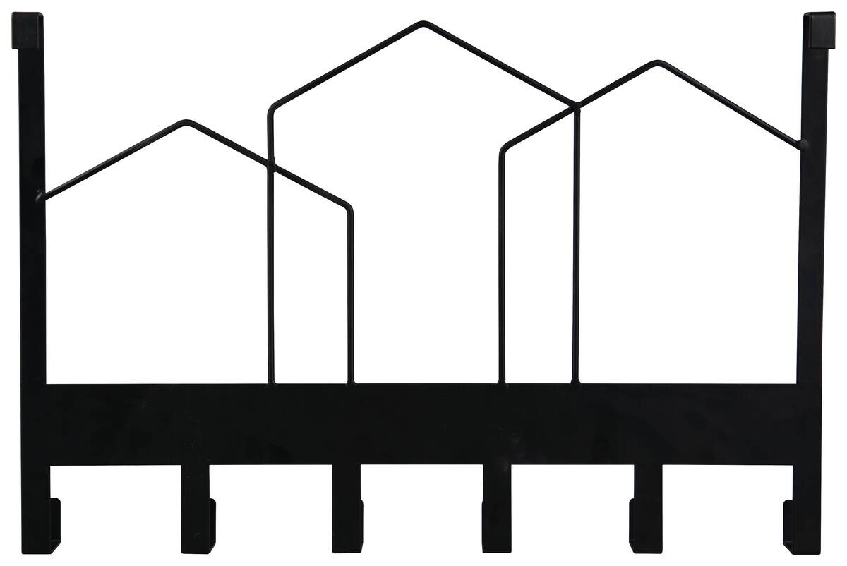 Türgarderobe Chalotte schwarz Metall B/H/T: ca. 48x33x2 cm