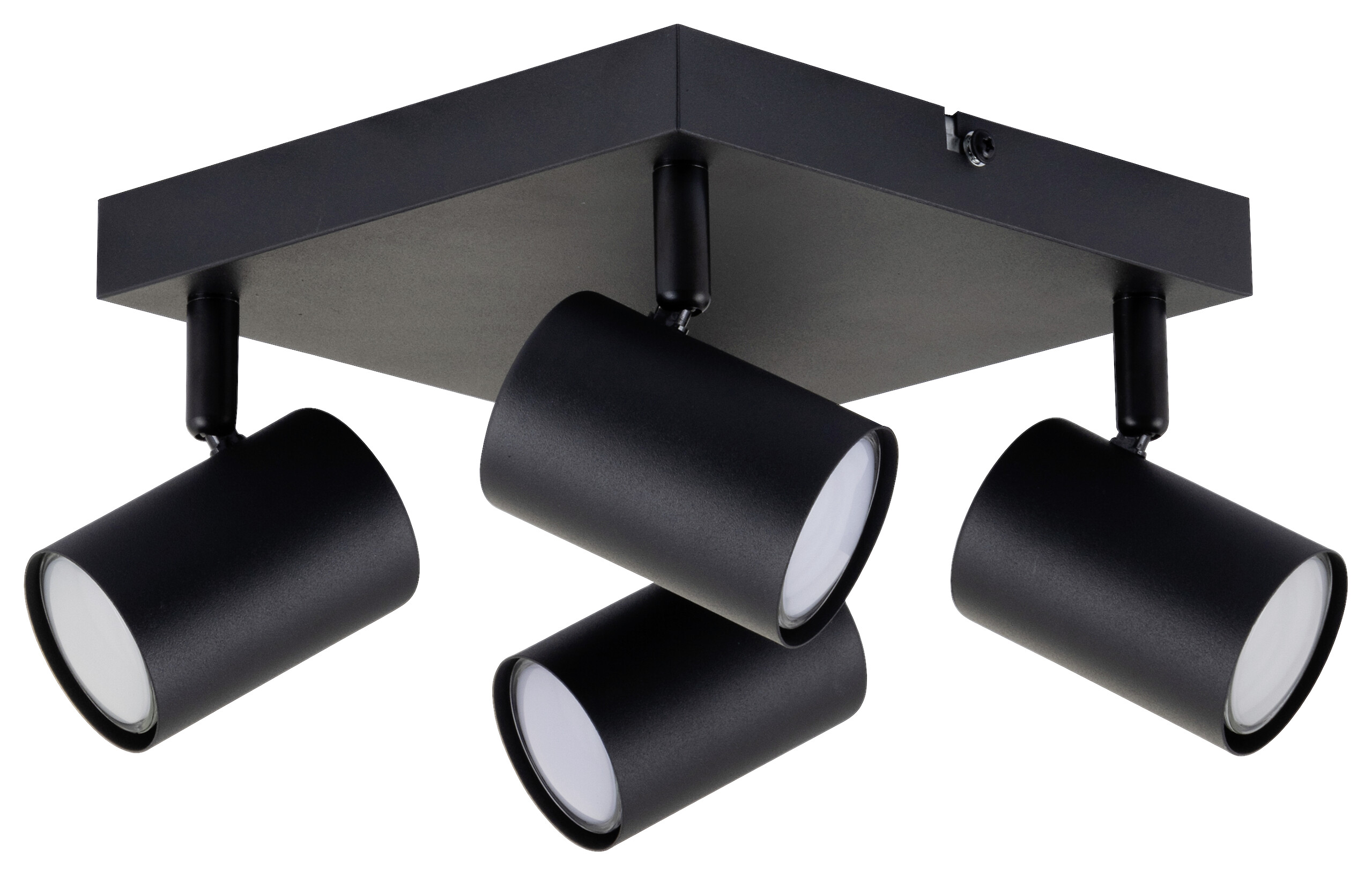 POCOline Spotbalken Thanina schwarz Metall B/H/L: ca. 28x12x28 cm GU10 4 Brennstellen