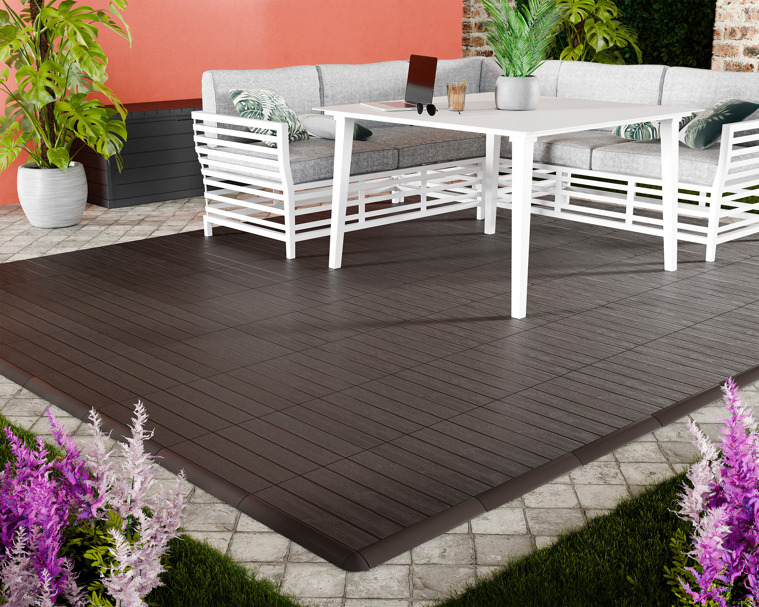 Easy Bodenfliesen braun B/L: ca. 40x40 cm