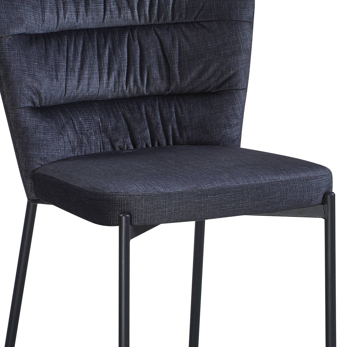 Stuhl Dora dunkelgrau Velourstoff