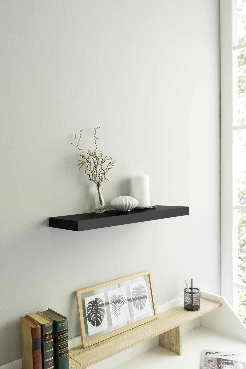 Wandboard Shelvy 60 schwarz B/H/T: ca. 60x4x24 cm