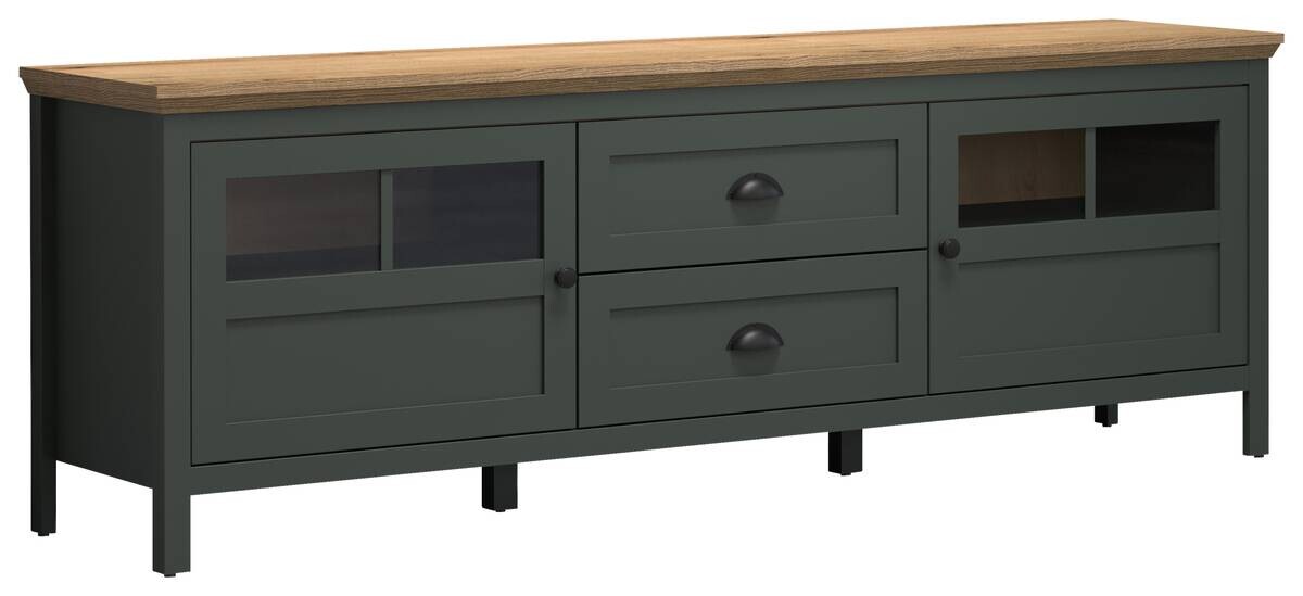 Lowboard Stanton tannengrün Eiche Evoke Coast Nachbildung B/H/T: ca. 184x64x45 cm