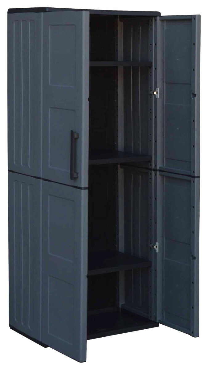 ArtPlast Kunststoffschrank Free hoch grau Kunststoff B/H/T: ca. 68x163x37 cm