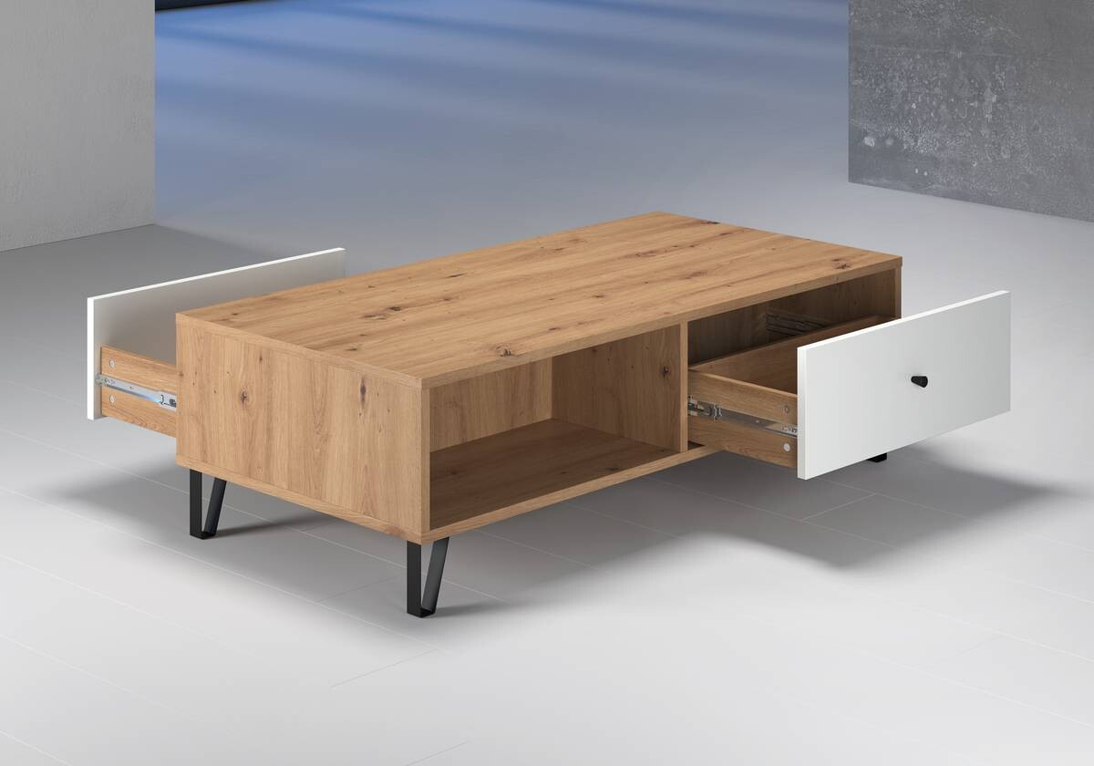 Trendteam TV-Lowboard Touch Eiche Artisan weiß B/H/T: ca. 110x37x60 cm