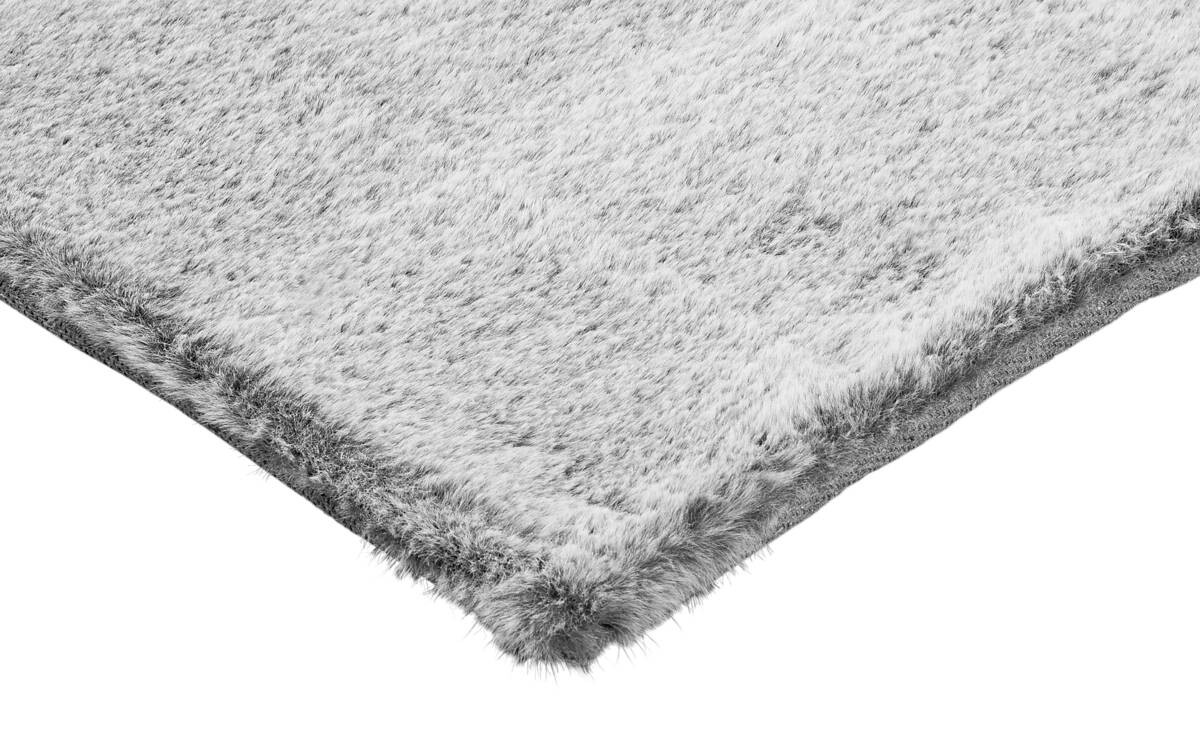 Fellimitat Maya silberweiß B/L: ca. 120x160 cm