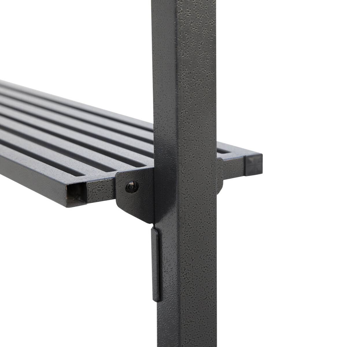 Outsunny Grillpavillon mit Flammschutzdach braun Stahl B/H/L: ca. 150x250x240 cm