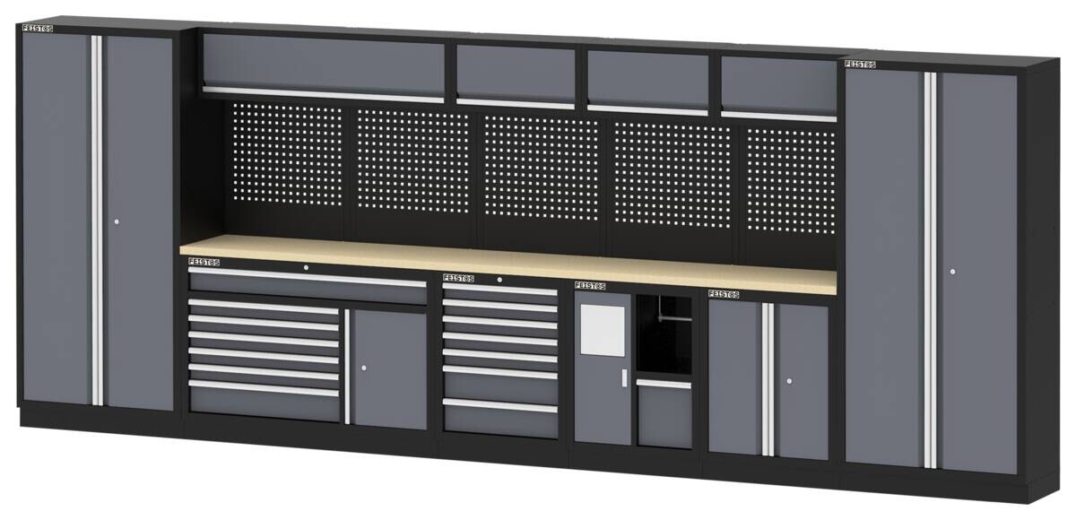 Werkstatteinrichtung Apollo anthrazit B/H/L: ca. 523x200x46 cm