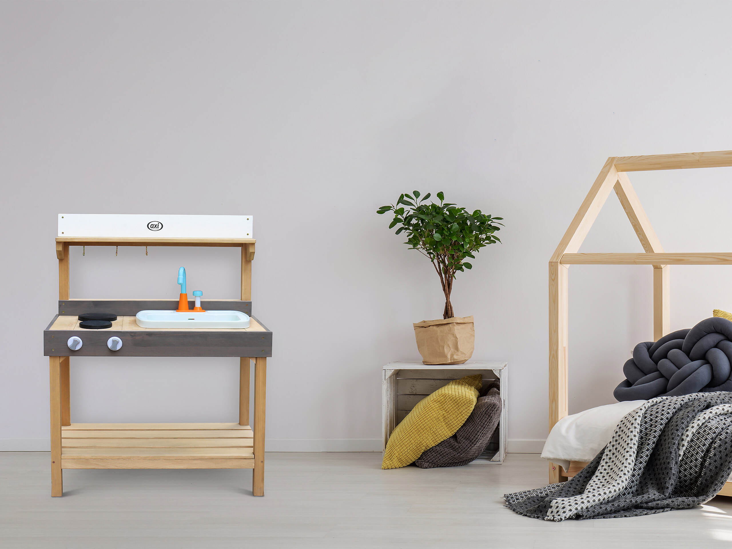 AXI Spielküchen Rosa braun B/H/L: ca. 75x100x40 cm