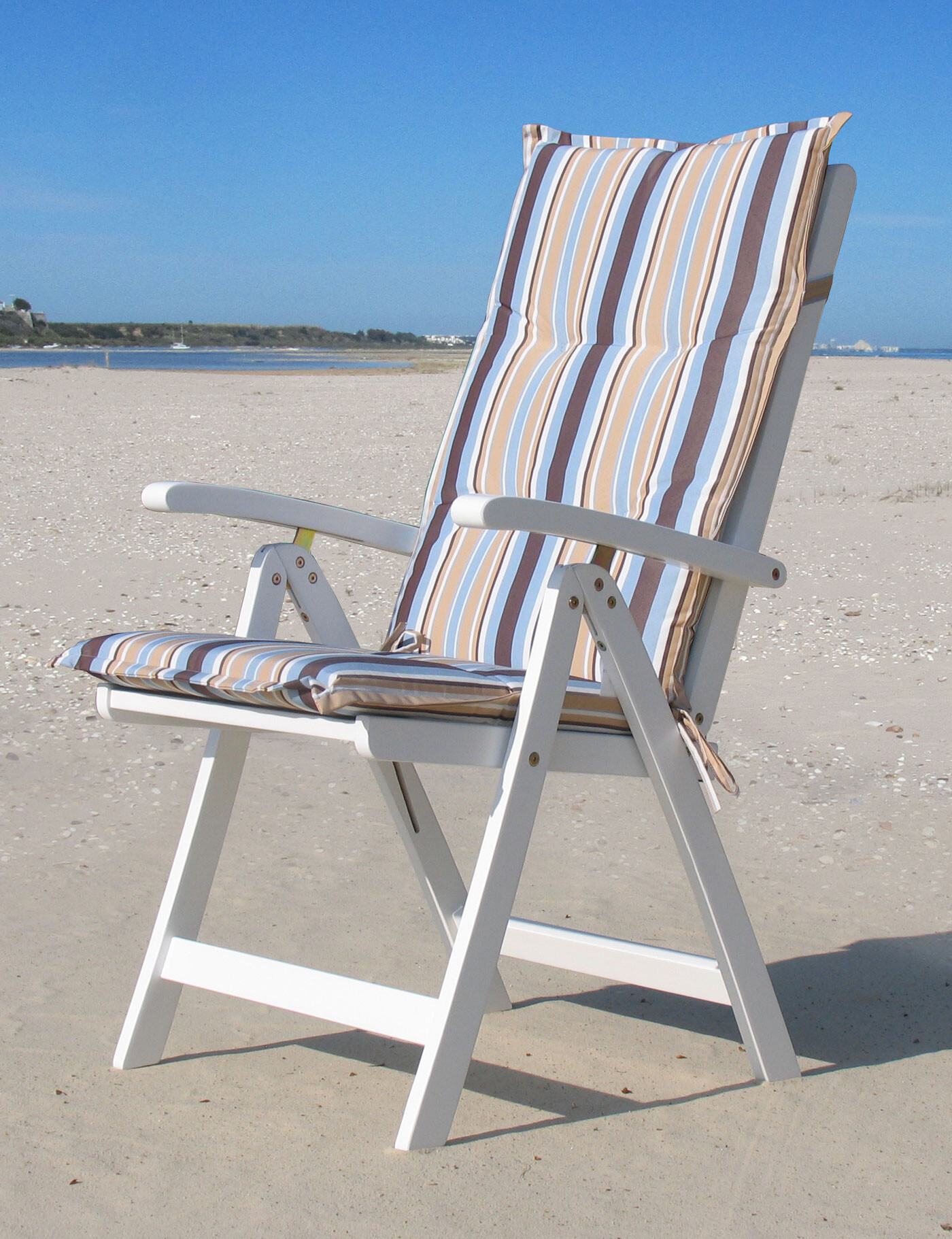 Grasekamp Auflage für Hochlehner blau Polyester-Mischgewebe B/H/L: ca. 53x5x121 cm