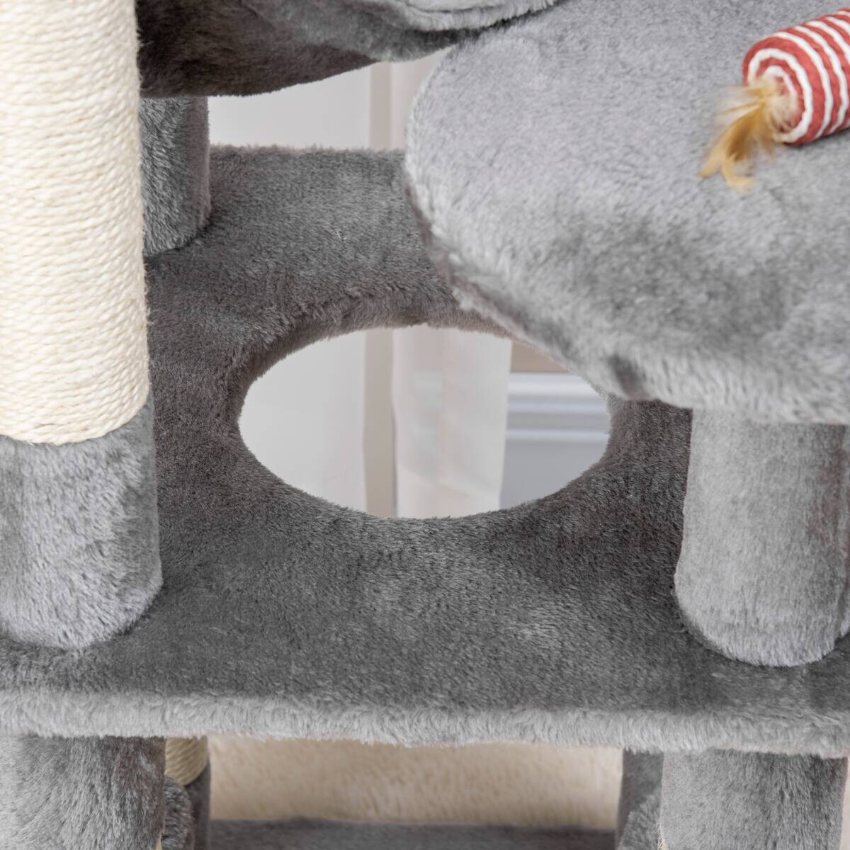 PawHut Katzen-Zubehör grau Edelstahl B/H/L: ca. 40x40x132 cm