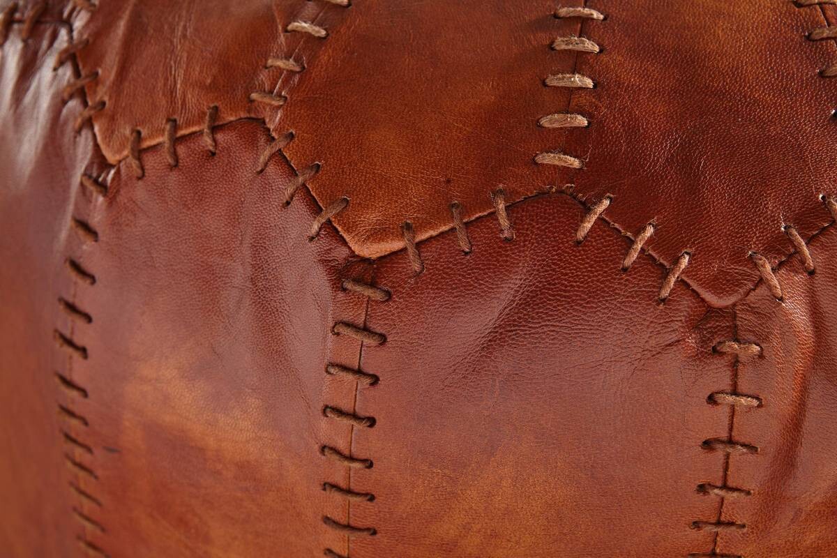 Wohnling Sitzhocker braun Leder B/H/T: ca. 52x42x52 cm