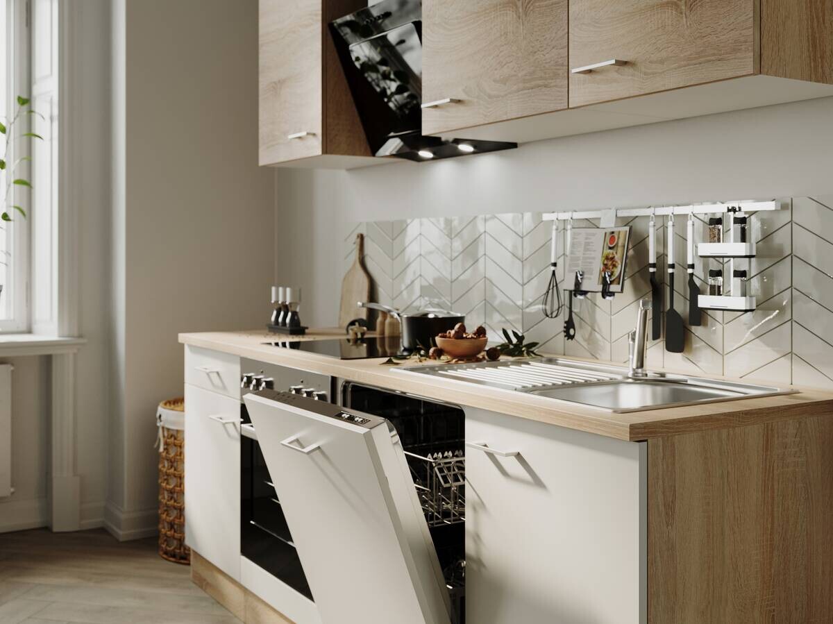 Küchenblock Samoa weiß B/H/T: ca. 220x234x60 cm