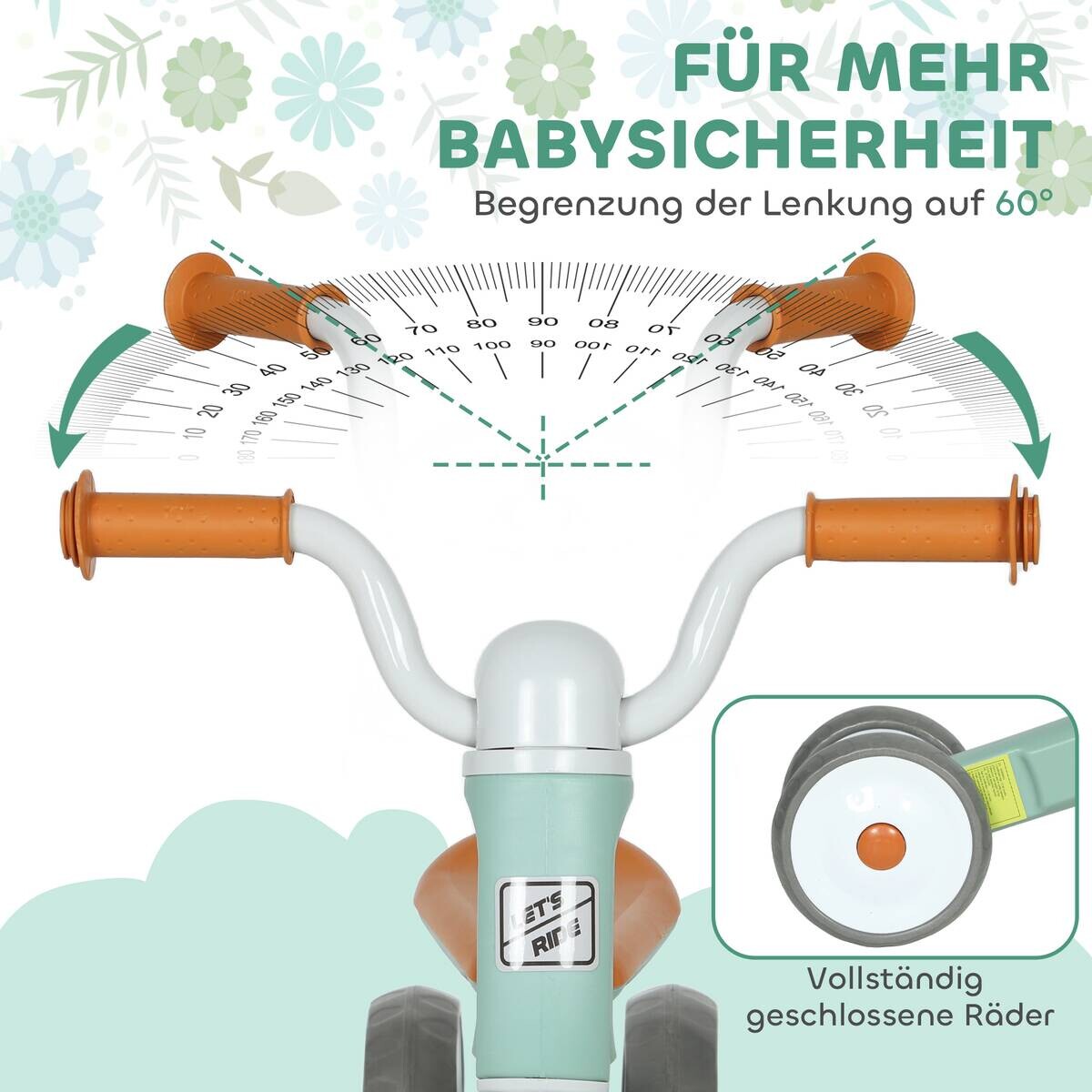 AIYAPLAY Kinderlaufrad grün B/H/L: ca. 40x49x69 cm