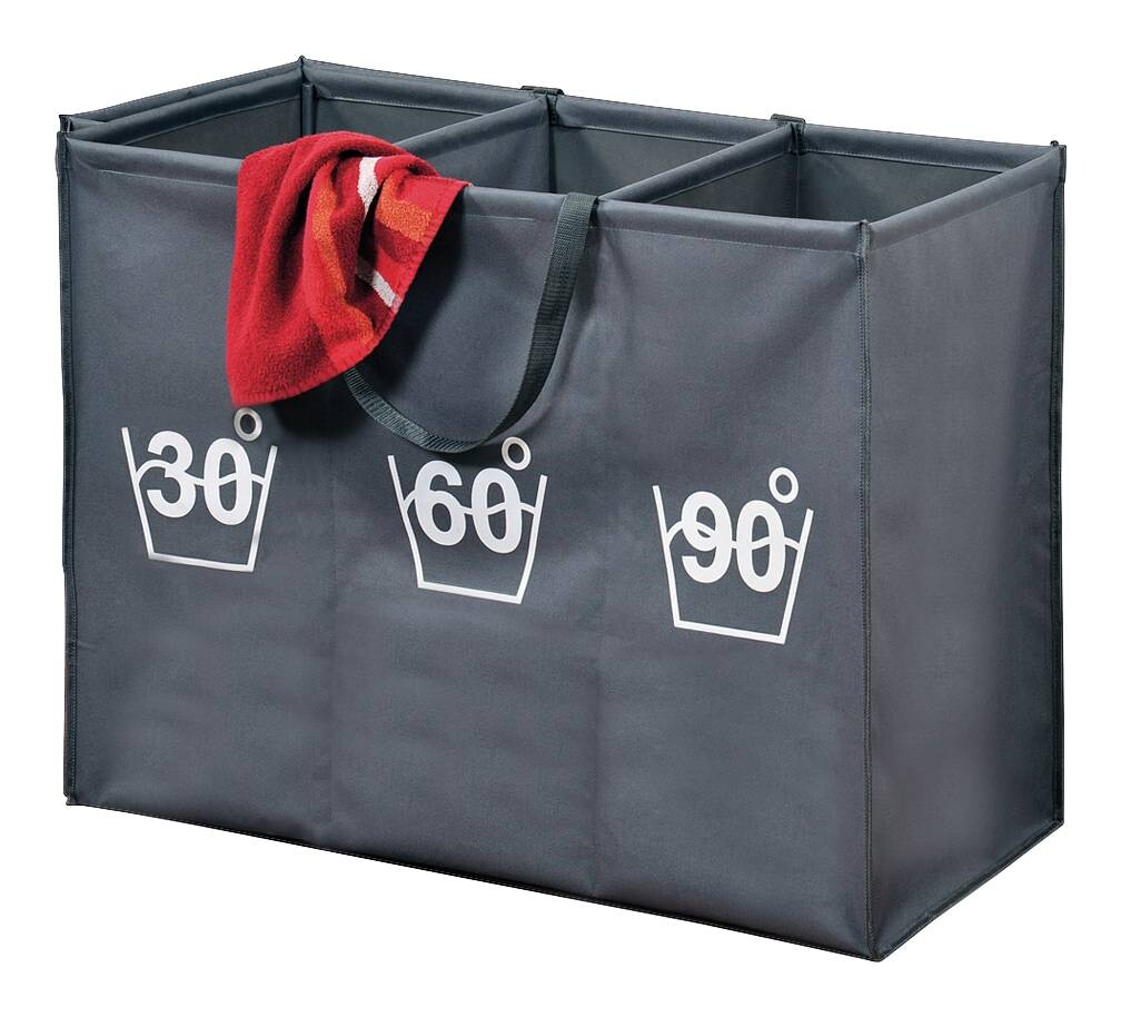 Kesper Wäschesammler grau Polyester B/H/L: ca. 36x60x74 cm