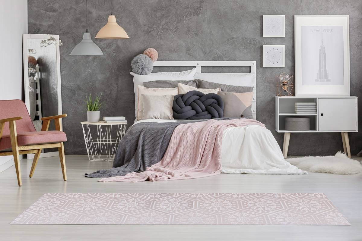 360Living Teppich Monroe rosa B/L: ca. 80x300 cm