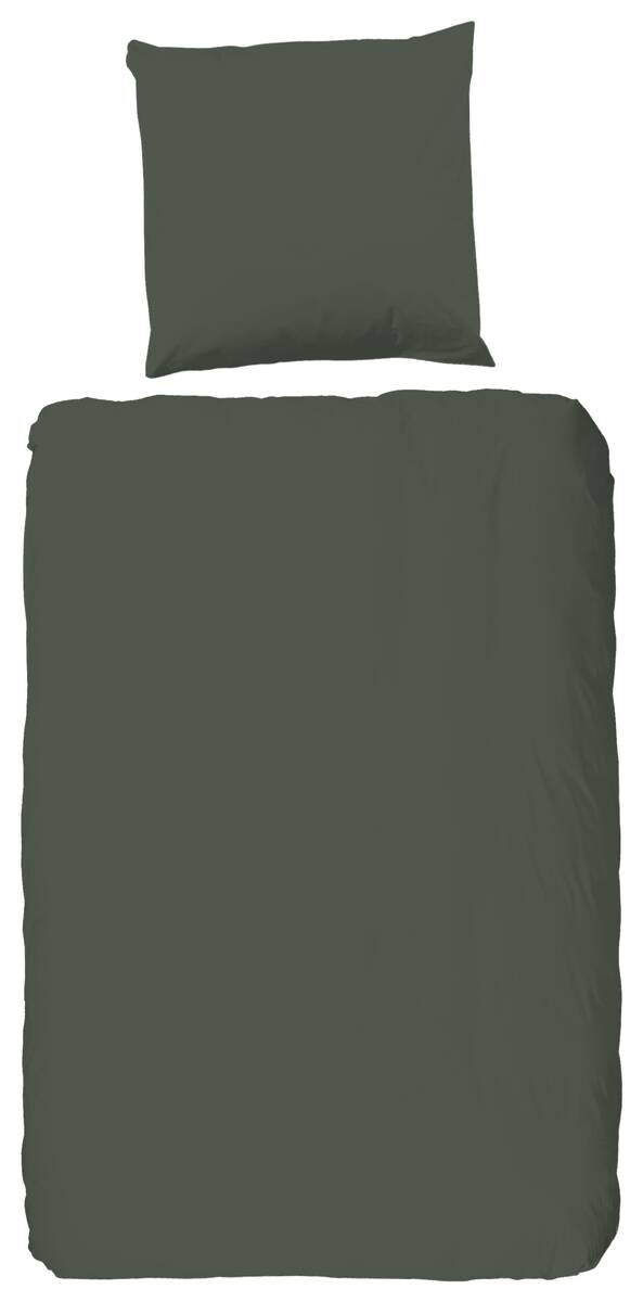 Baumwoll Bettwäsche Satin olive Baumwolle B/L: ca. 135x200 cm