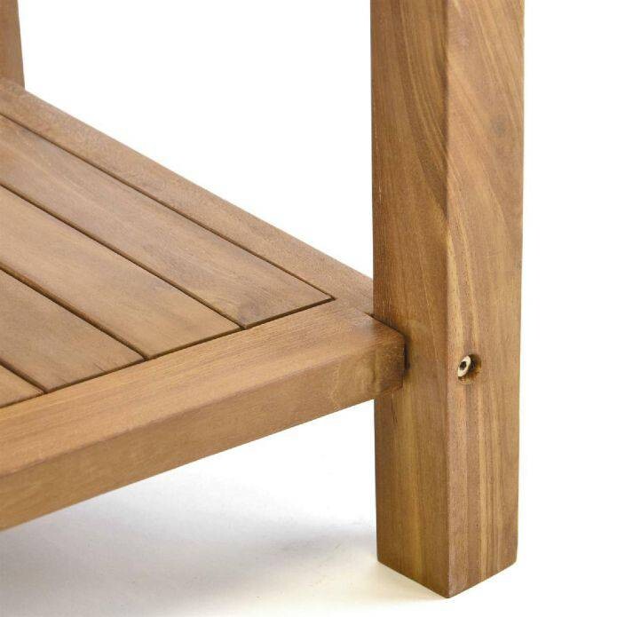 VCM Beistelltisch braun Teakholz B/H/T: ca. 50x50x50 cm