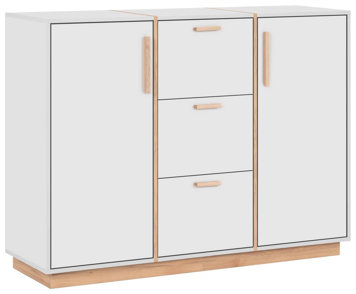 Kommode Split grau Jackson Hickory Nachbildung B/H/T: ca. 125x94x40 cm