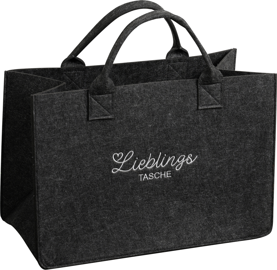 Kesper Tasche Filz grau Polyester B/H/L: ca. 25x34x50 cm