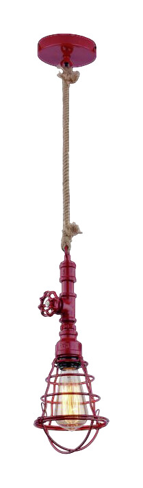 Näve Leuchten Pendelleuchte NV6093021 rot Metall B/H/L: ca. 14x130x14 cm E27 1 Brennstellen