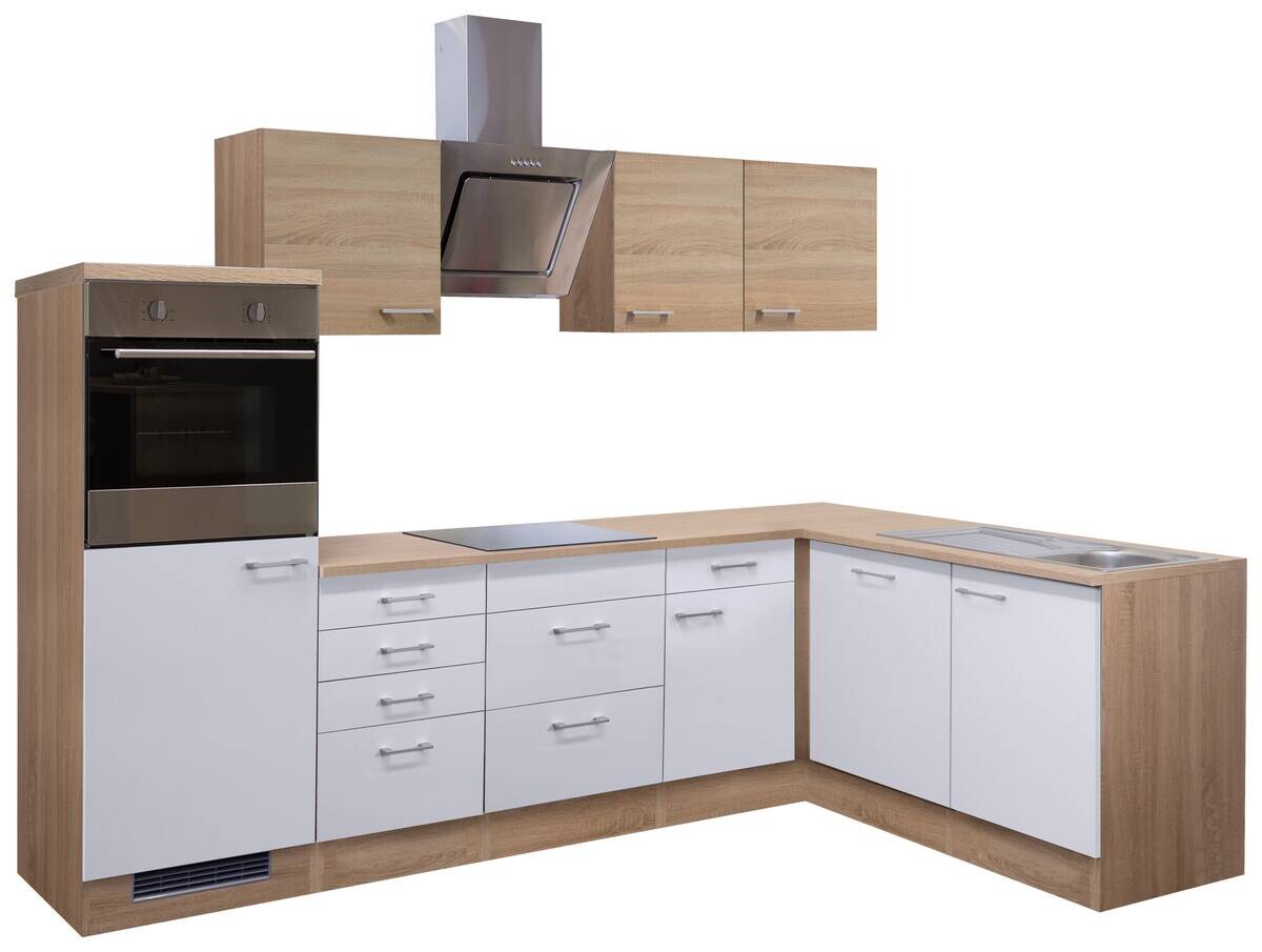 Winkelküche Samoa weiß B/H/T: ca. 280x200x60 cm