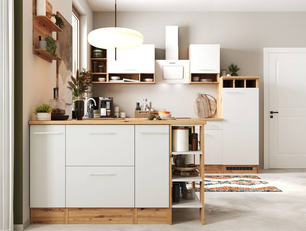 Respekta Inselküche Hilde weiß matt B/H/T: ca. 280x205x172 cm