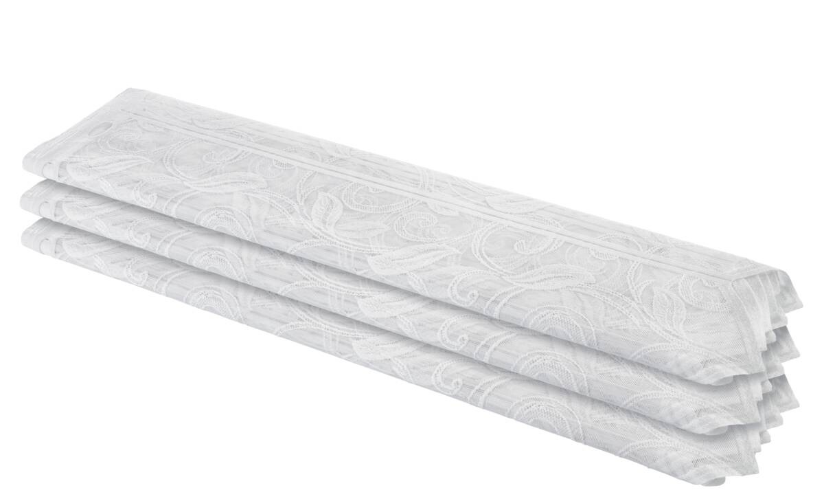 Scheibengardinen-Meterware Ranke weiß H: ca. 80 cm