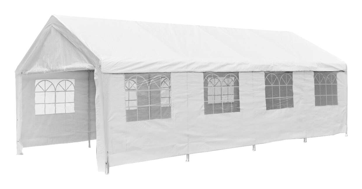 VCM Pavillon weiß Metall B/H/L: ca. 400x200x800 cm