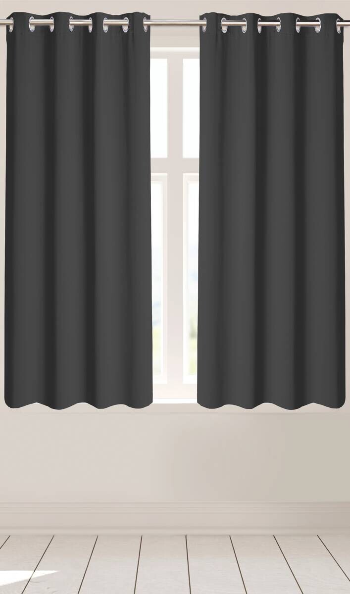 Ösenvorhang Verona anthrazit B/L: ca. 140x175 cm