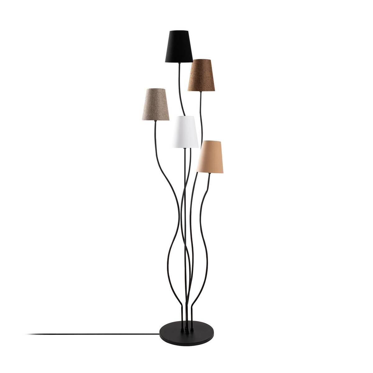 Opviq Stehleuchte mehrfarbig Metall B/H/T/L/D: ca. 44x160x44x44x44 cm E14 5 Brennstellen