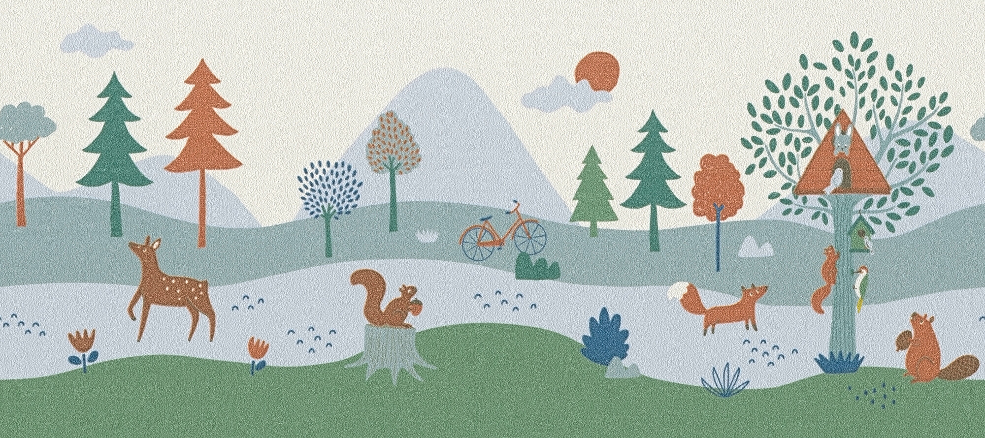 A.S.Creation Bordüre blau grau grün B/H/D: ca. 18x500x6,8 cm