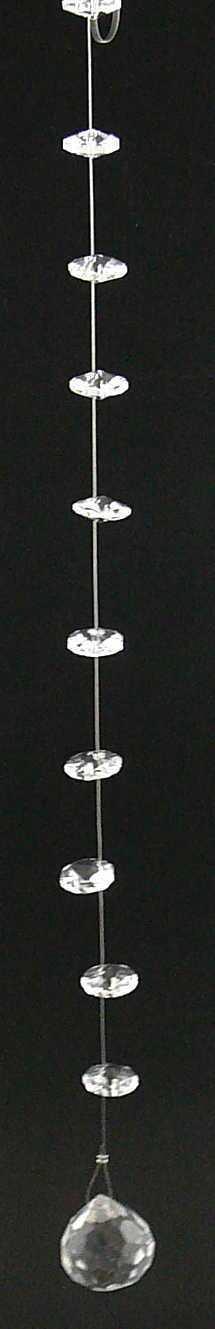 Deko-Kette klar Glas L: ca. 100 cm