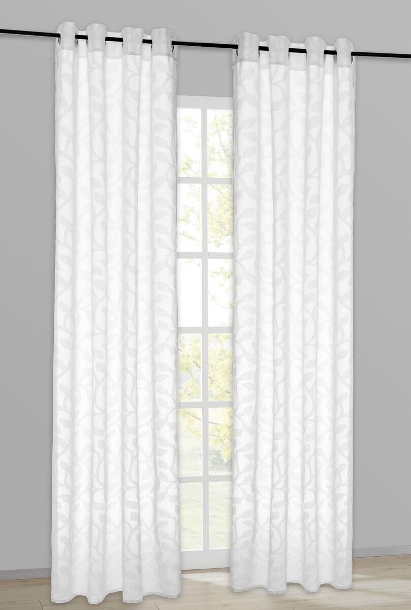 CASA CREATION Ösenvorhang Pixel weiß B/L: ca. 140x245 cm