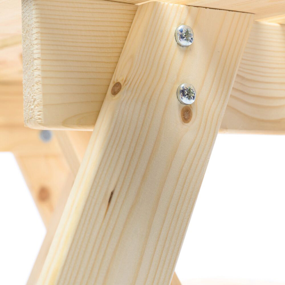 Timbela Kindersitzgarnitur M012 natur Holz B/H/L: ca. 60x50x81 cm