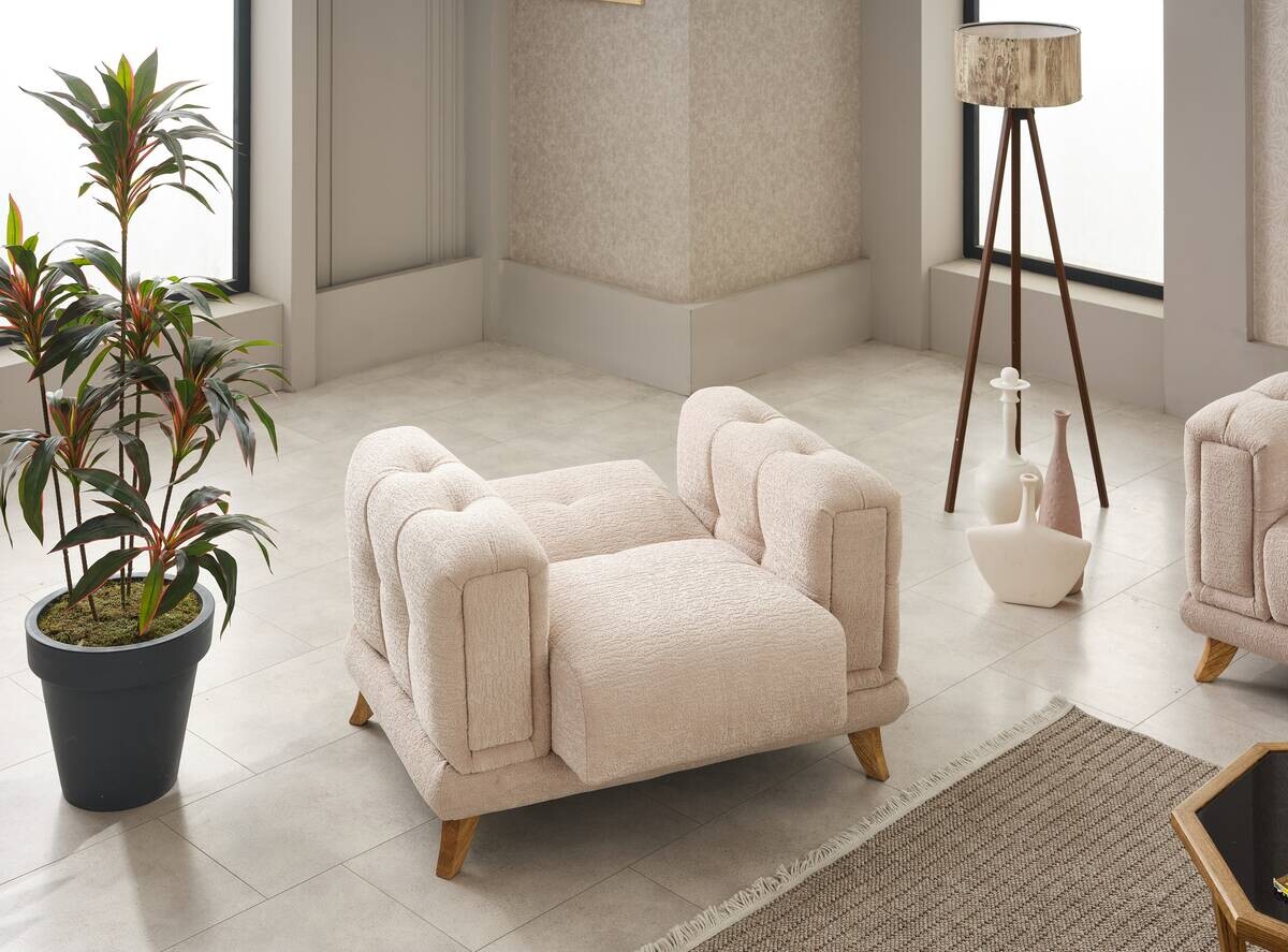 Sofa 3-2-1 Rixos beige Webstoff