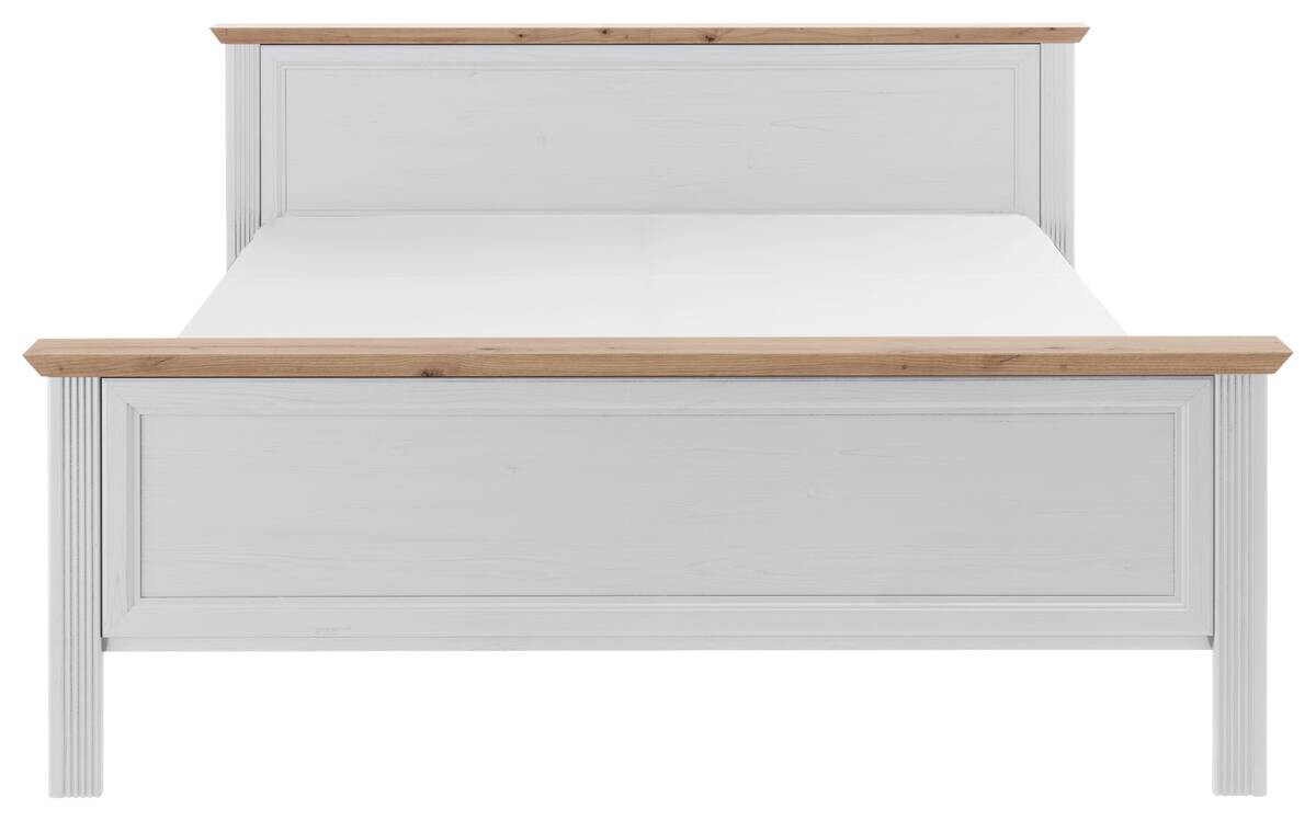 Bett Jasmin Eiche weiß B/H/T: ca. 205x98x215 cm Liegefläche B/L: ca. 180x200 cm