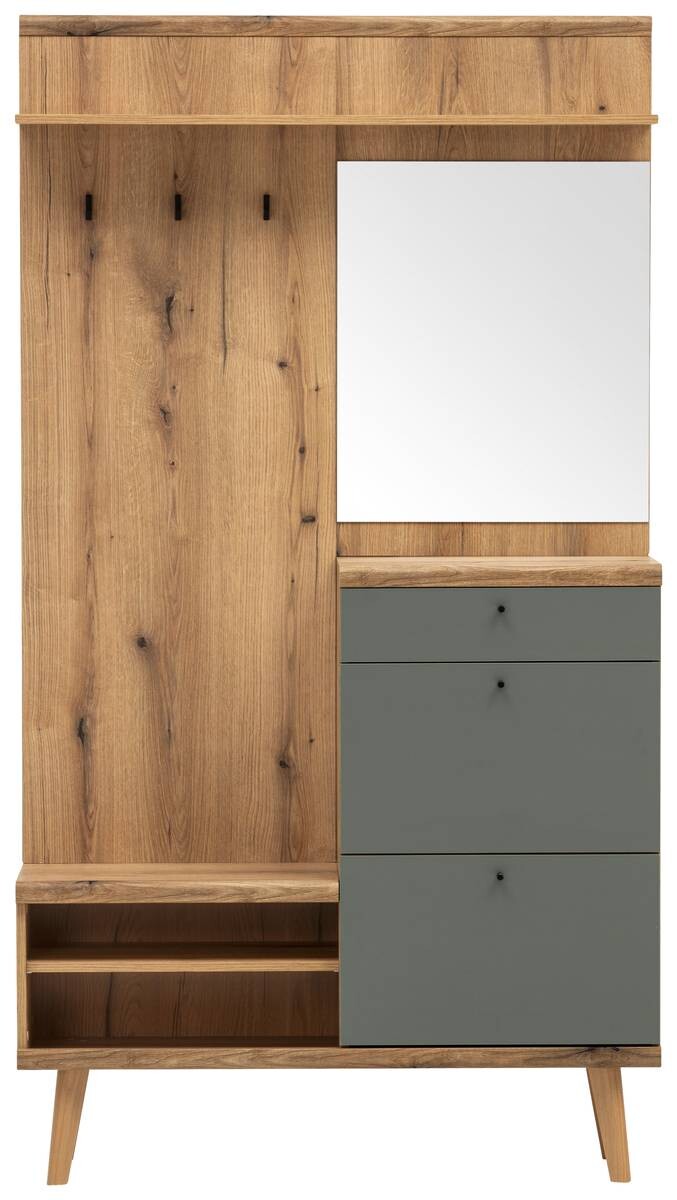 Kompaktgarderobe Alva Eiche Evoke Coast Nachbildung salbei B/H/T: ca. 110x200x34 cm Kompaktgarderobe Alva Eiche Evoke Coast Nachbildung salbei B/H/T: ca. 110x200x34 cm