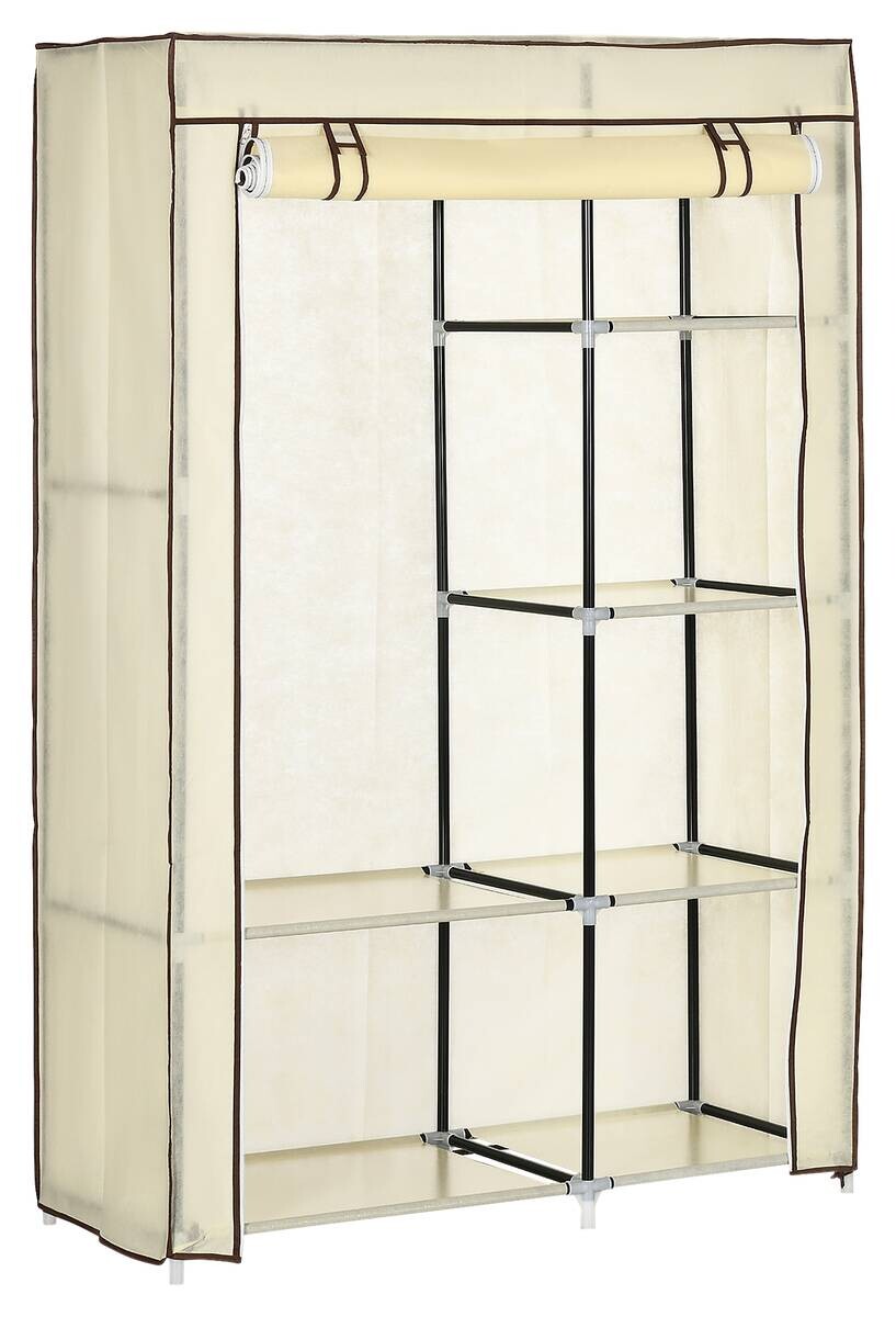 HOMCOM Kleiderschrank cremeweiß Polypropylen B/H/L: ca. 43x103x162,5 cm HOMCOM Kleiderschrank cremeweiß Polypropylen B/H/L: ca. 43x103x162,5 cm
