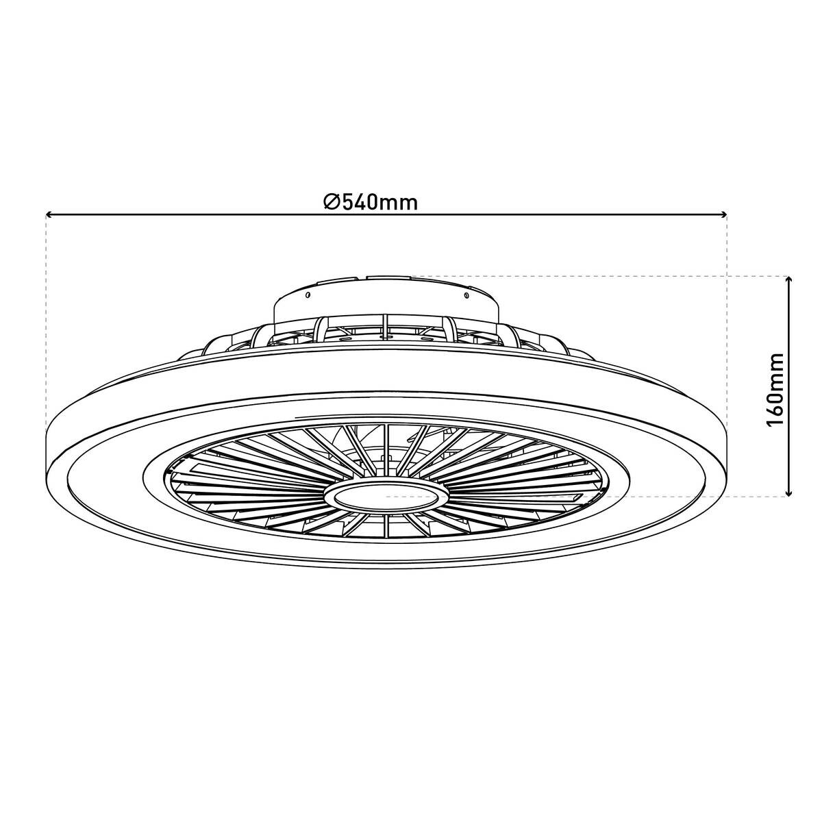 Näve Leuchten Deckenleuchte 1408622 schwarz Metall Kunststoff B/H/T: ca. 54x16x54 cm null 3 Brennstellen