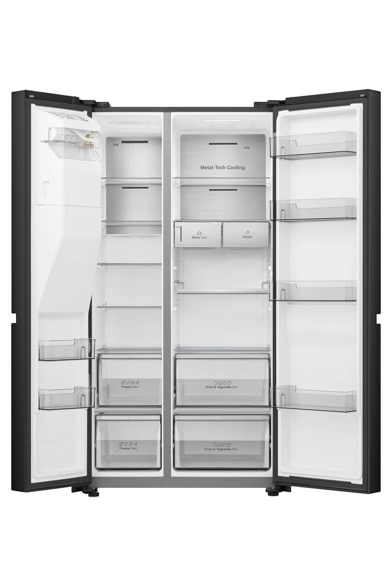 Hisense Side-by-Side RS818N4TFE schwarz B/H/T: ca. 91x179x73 cm