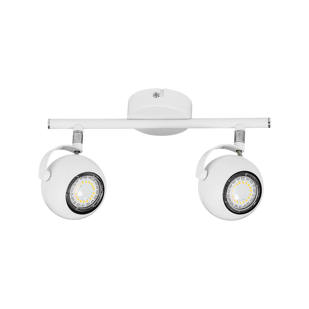 SPOT Light Spotbalken Lea weiß Metall B/H/T: ca. 30x15x8 cm GU10 2 Brennstellen