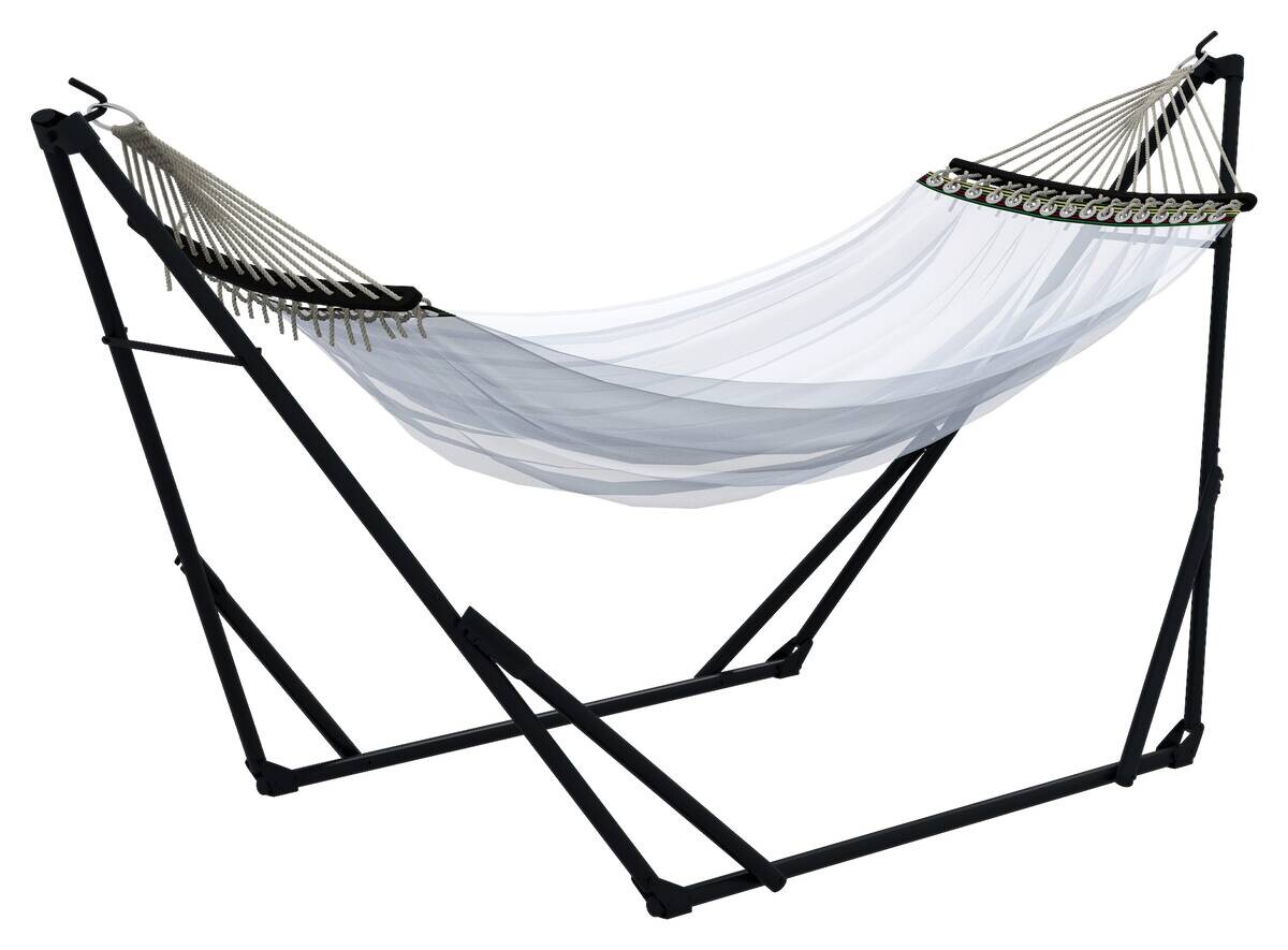 Outsunny Hängemattengestell weiß Nylon B/H/L: ca. 89x263x100 cm