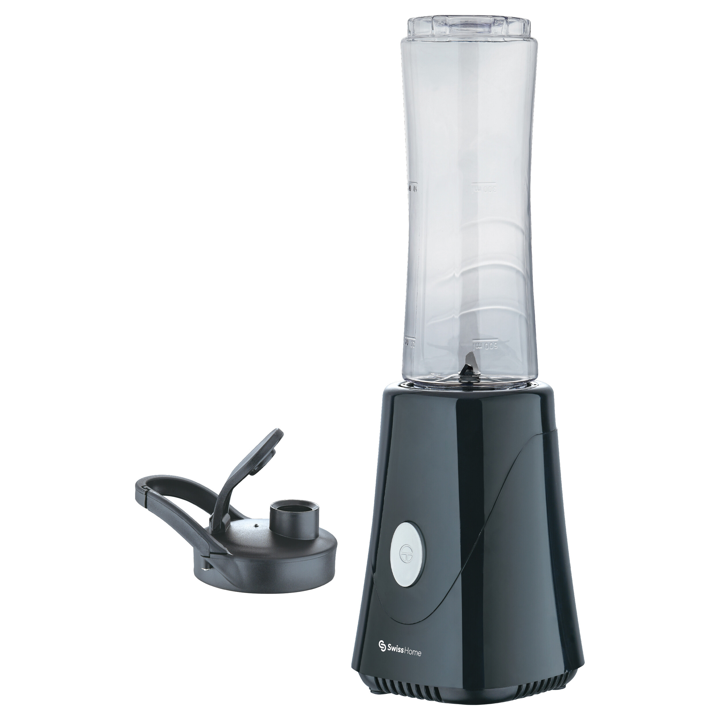 SWISS HOME Reise-Blender schwarz Edelstahl B/H/L: ca. 12x24,5x20,5 cm SWISS HOME Reise-Blender schwarz Edelstahl B/H/L: ca. 12x24,5x20,5 cm