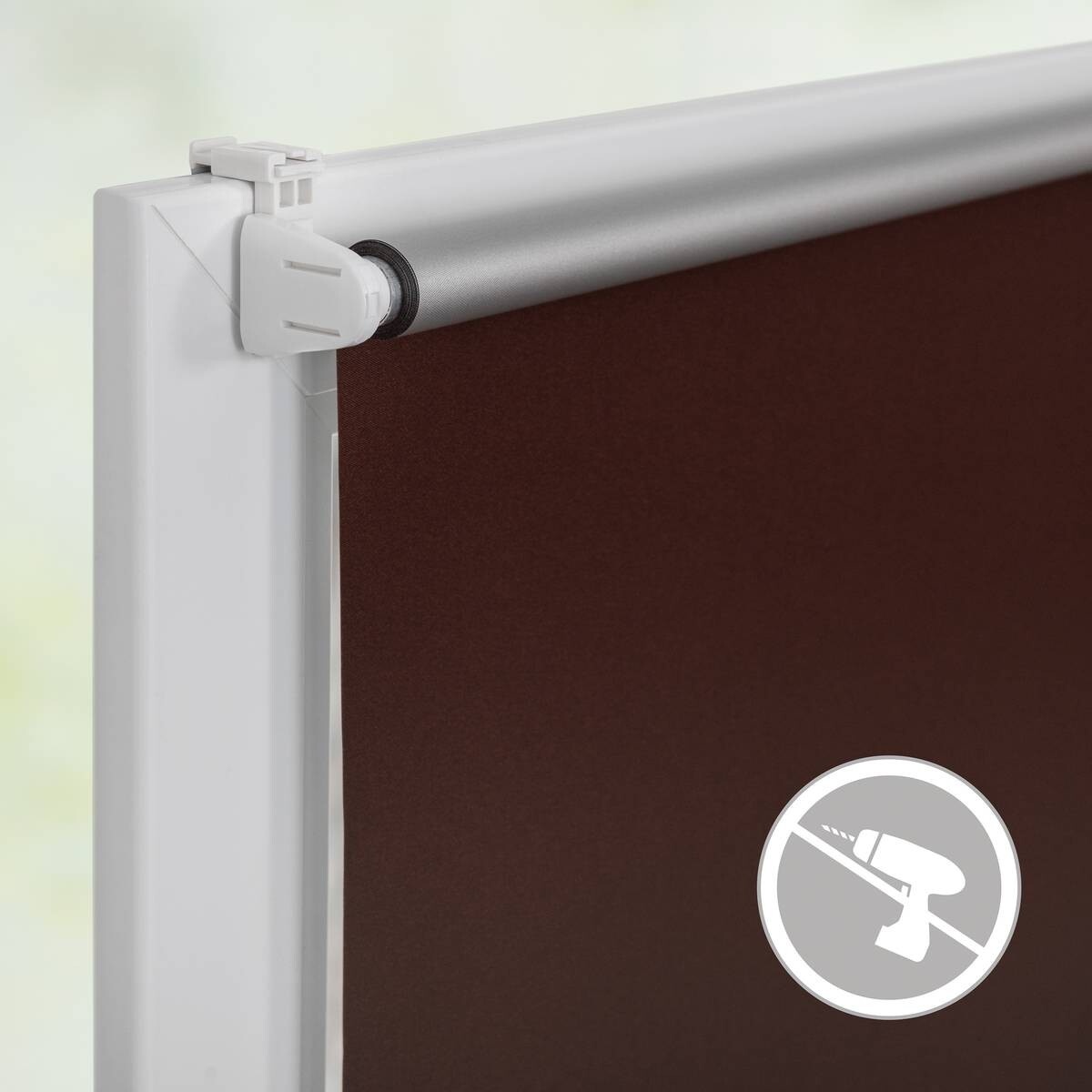 LICHTBLICK Thermo Klebe-/Klemmrollo Verdunklungsqualität braun B/L: ca. 80x150 cm