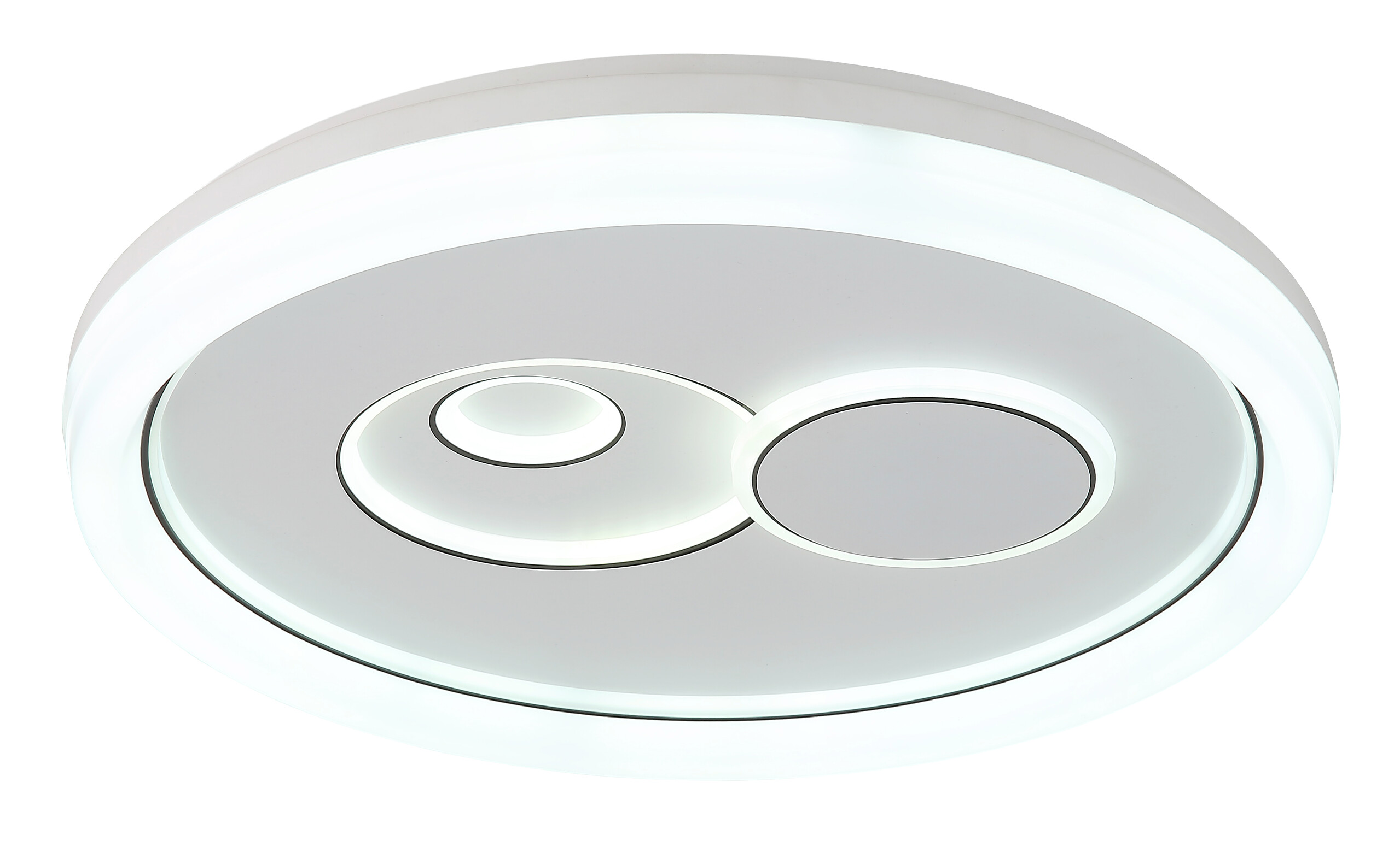 GLOBO LED-Deckenleuchte Ruiz Opal weiß Metall Kunststoff H/D: ca. 7x48 cm