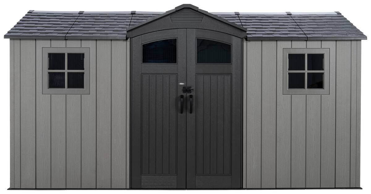 Lifetime Gerätehaus Kentucky grau B/H/L: ca. 427x265x206 cm