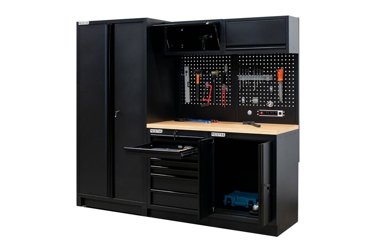 Werkzeugschrank EOS Blackline schwarz B/H/L: ca. 228x200x61 cm