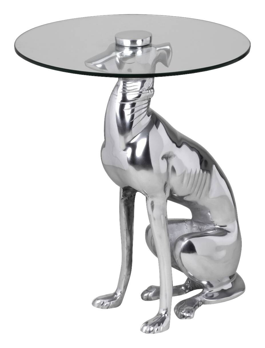 Beistelltisch silber Aluminium B/H/T: ca. 40x50x40 cm