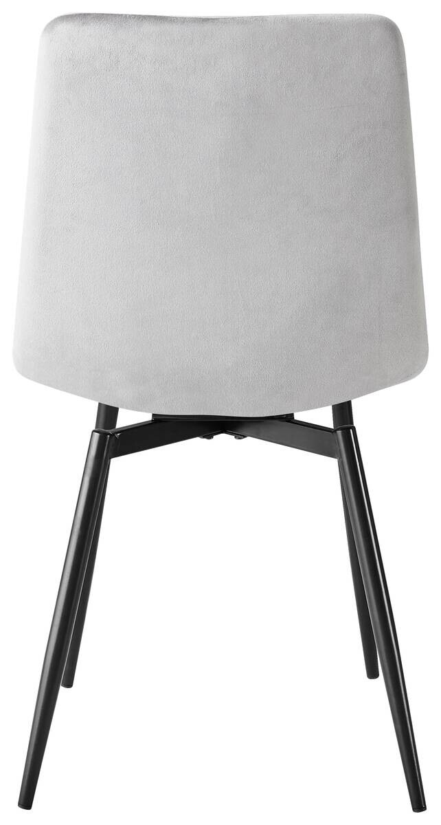 Stuhl Ayra grau Samt B/H/T: ca. 57x85x57 cm