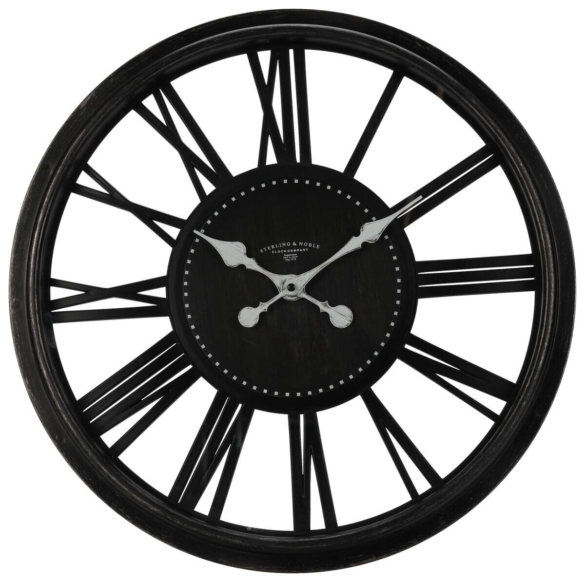 Wanduhr grau B/H/L: ca. 53x51,5x5,3 cm